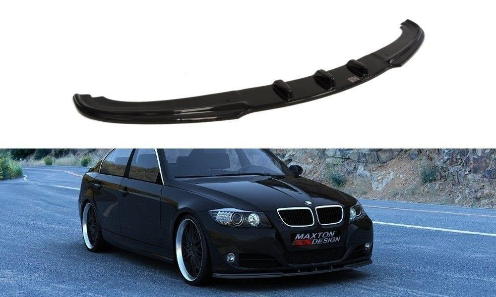Maxton Design Front Ansatz passend für V.1 BMW 3er E90 / E91 Facelift schwarz Hochglanz