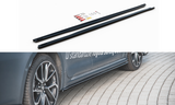 Maxton Design Seitenschweller Ansatz passend für Toyota Corolla XII Limousine schwarz Hochglanz