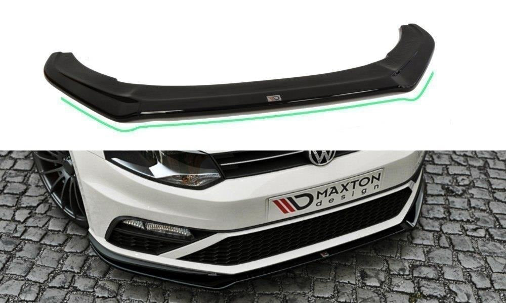 Maxton Design Front Ansatz passend für v.2 VW POLO MK5 GTI Facelift schwarz Hochglanz