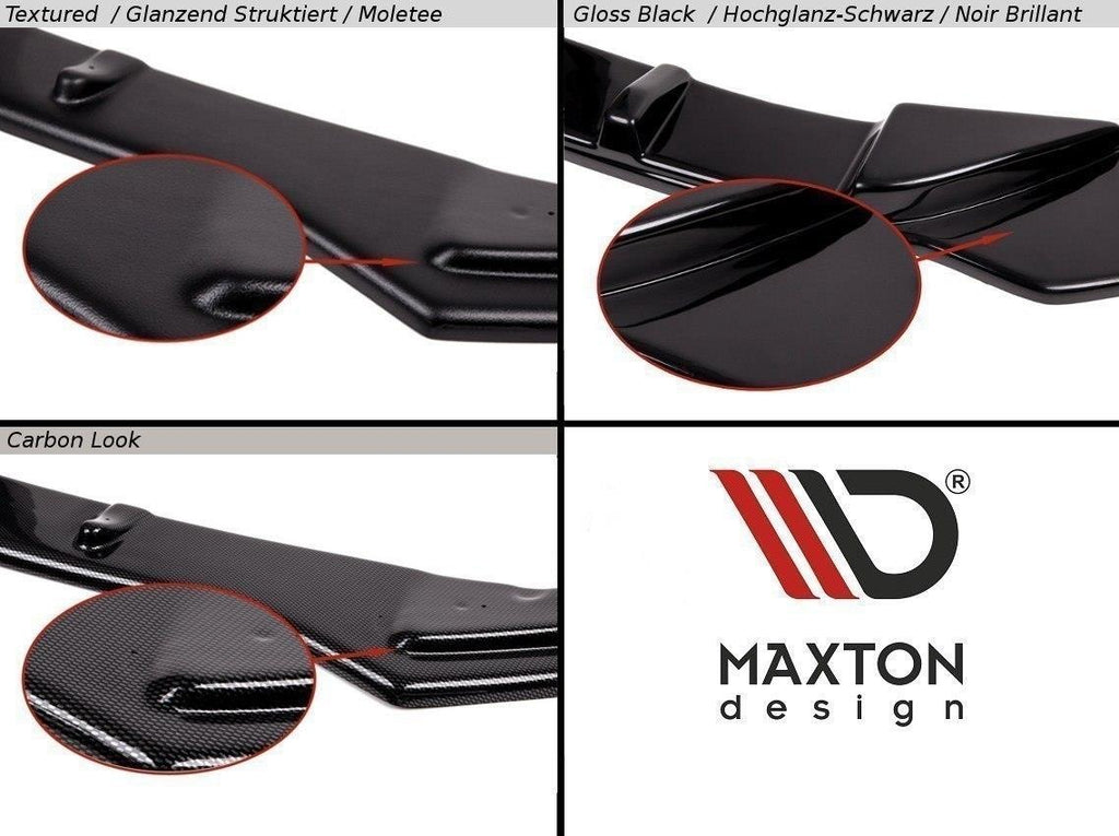 Maxton Design Diffusor Heck Ansatz passend für Ford Focus ST Mk2 schwarz Hochglanz