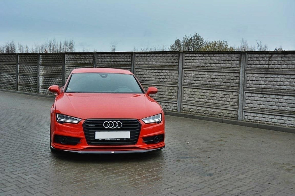 Maxton Design Front Ansatz passend für Audi S7 / A7 S-Line C7 FL schwarz Hochglanz
