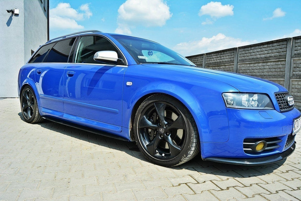 Maxton Design Seitenschweller Ansatz passend für Audi S4 / A4 / A4 S-Line B6 / B7  schwarz Hochglanz