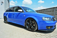 Laden Sie das Bild in den Galerie-Viewer, Maxton Design Seitenschweller Ansatz passend für Audi S4 / A4 / A4 S-Line B6 / B7  schwarz Hochglanz