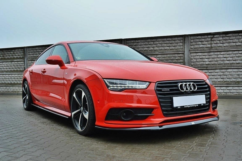 Maxton Design Front Ansatz passend für Audi S7 / A7 S-Line C7 FL schwarz Hochglanz