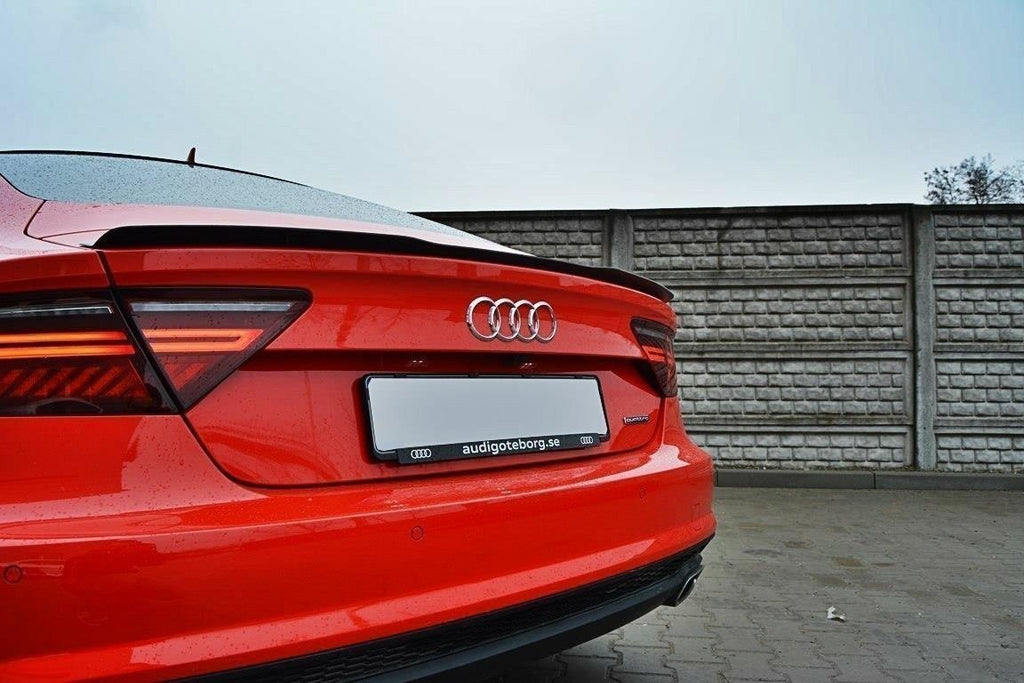 Maxton Design Spoiler CAP passend für AUDI A7 S-LINE (FACELIFT) schwarz Hochglanz