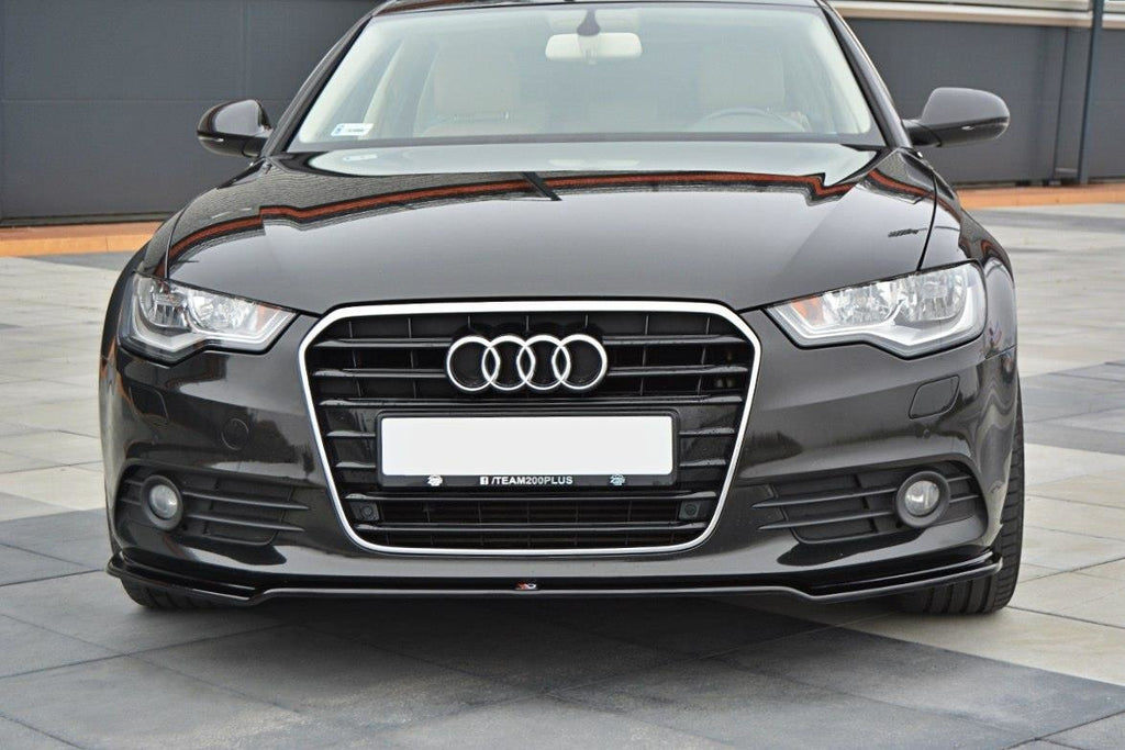 Maxton Design Front Ansatz passend für V.1 Audi A6 C7 schwarz Hochglanz