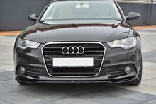 Laden Sie das Bild in den Galerie-Viewer, Maxton Design Front Ansatz passend für V.1 Audi A6 C7 schwarz Hochglanz