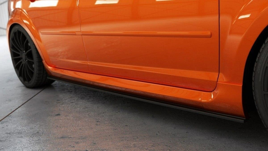 Maxton Design Seitenschweller Ansatz passend für Ford Focus ST Mk2 FL schwarz Hochglanz