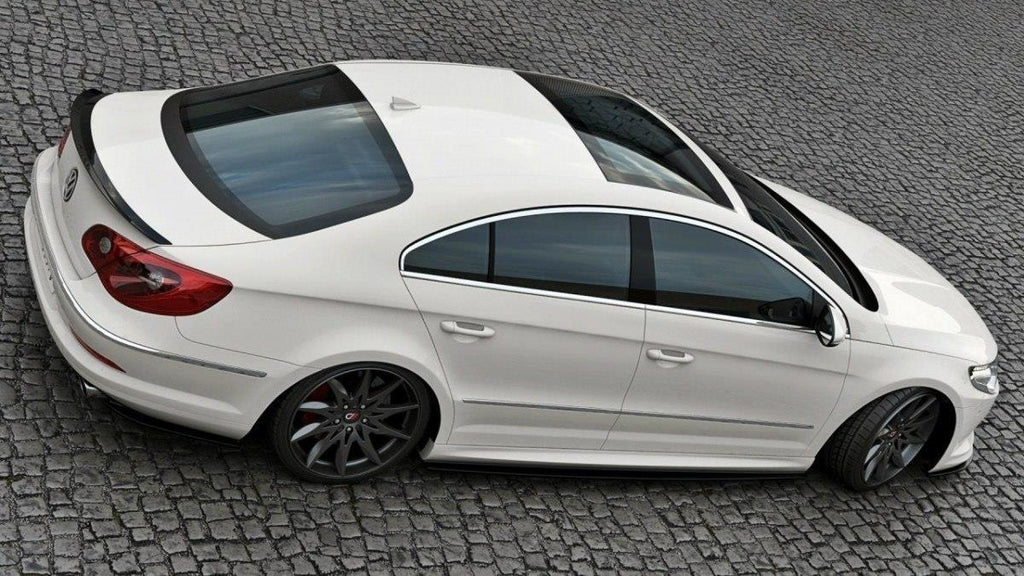 Maxton Design Seitenschweller Ansatz passend für VW Passat CC R36 RLINE (vor Facelift) schwarz Hochglanz