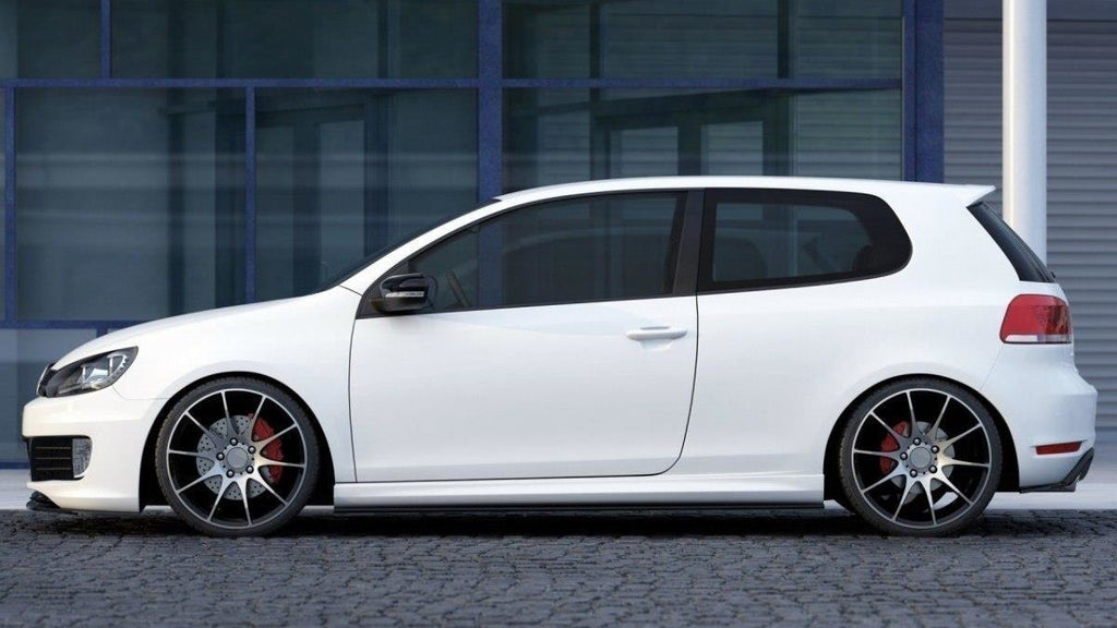 Maxton Design Seitenschweller Ansatz passend für VW GOLF 6 GTI 35TH / R20 schwarz Hochglanz