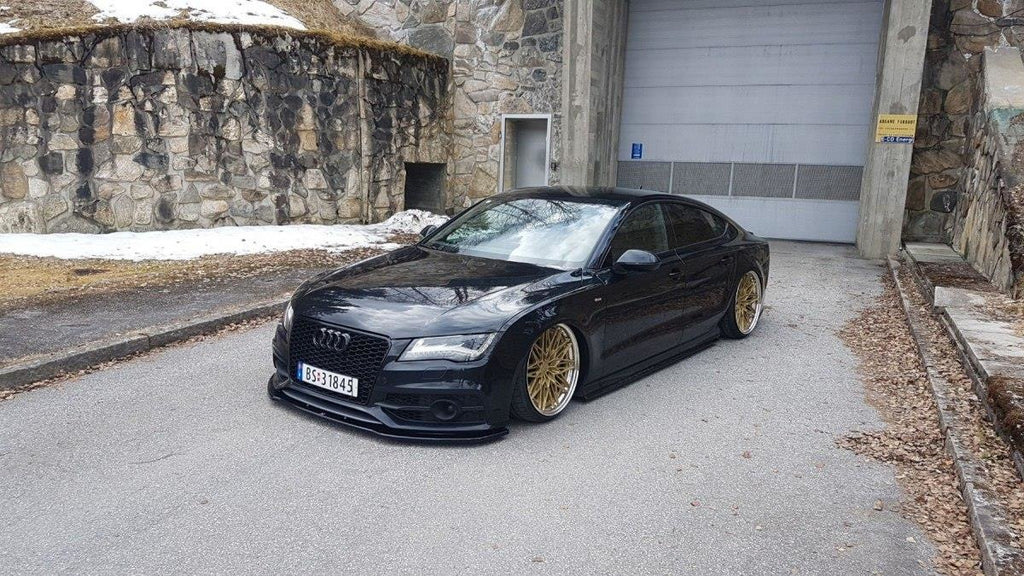 Maxton Design Front Ansatz passend für V.2 Audi A7 Mk1 S-Line schwarz Hochglanz