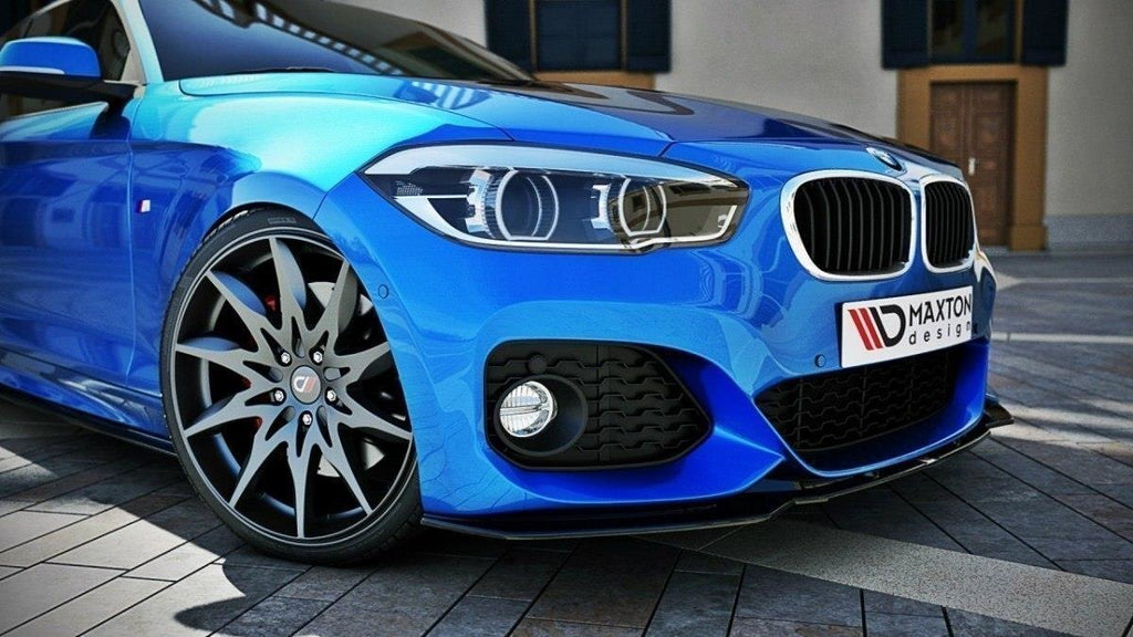Maxton Design Front Ansatz passend für V.1 BMW 1er F20/F21 M-Power FACELIFT schwarz Hochglanz