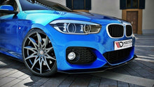 Laden Sie das Bild in den Galerie-Viewer, Maxton Design Front Ansatz passend für V.1 BMW 1er F20/F21 M-Power FACELIFT schwarz Hochglanz