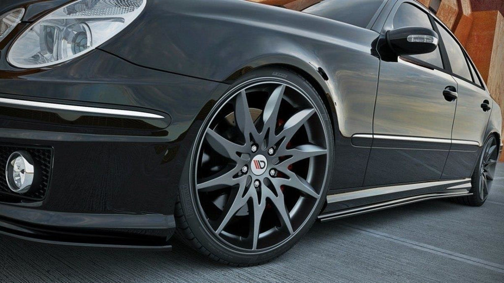 Maxton Design Seitenschweller Ansatz passend für MERCEDES E-KLASSE W211 AMG schwarz Hochglanz
