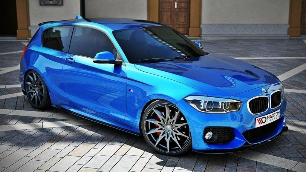 Maxton Design Seitenschweller Ansatz passend für BMW 1er F20/F21 M-Power Facelift schwarz Hochglanz