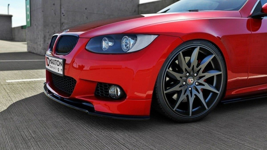 Maxton Design Front Ansatz passend für BMW 3er E92 M Paket vor Facelift schwarz Hochglanz