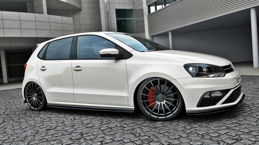Maxton Design Seitenschweller Ansatz passend für VW POLO MK5 GTI Facelift schwarz Hochglanz