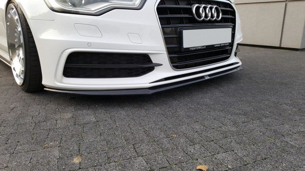 Maxton Design Front Ansatz passend für V.2 Audi S6 / A6 S-Line C7 schwarz Hochglanz