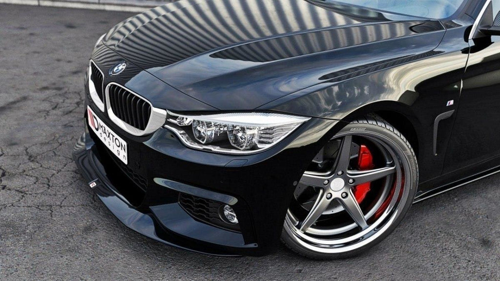 Maxton Design Front Ansatz passend für v.2 BMW 4er F32 M Paket (GTS-look) schwarz Hochglanz