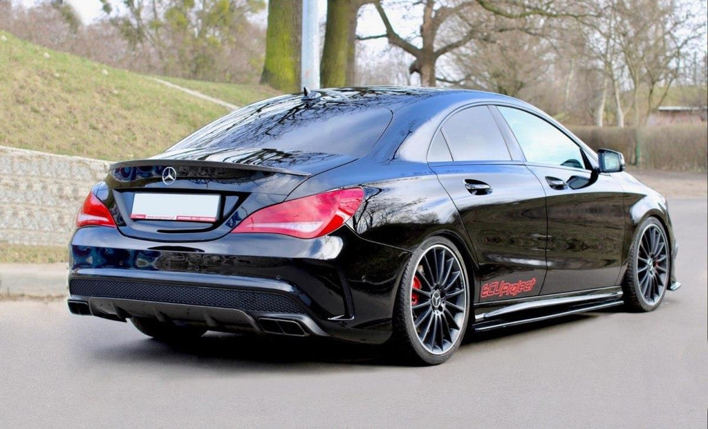 Maxton Design Seitenschweller Ansatz passend für MERCEDES CLA 45 AMG C117/A45 AMG W176 (vor Facelift) schwarz Hochglanz