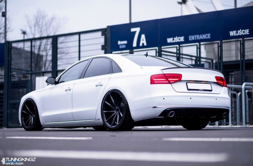 Maxton Design Seitenschweller Ansatz passend für Audi A8 D4 schwarz Hochglanz