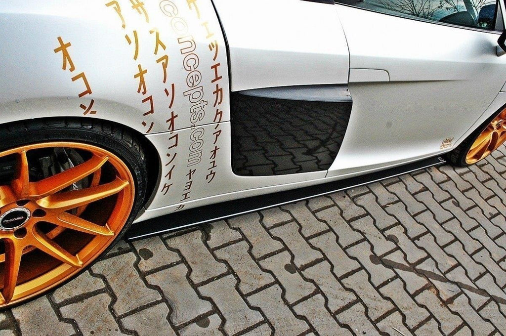Maxton Design Seitenschweller Ansatz passend für Audi R8 Mk.1 schwarz Hochglanz