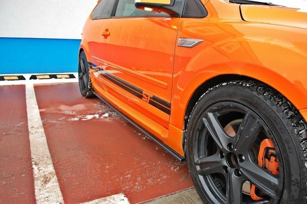 Maxton Design Seitenschweller Ansatz passend für Ford Focus ST Mk2 schwarz Hochglanz