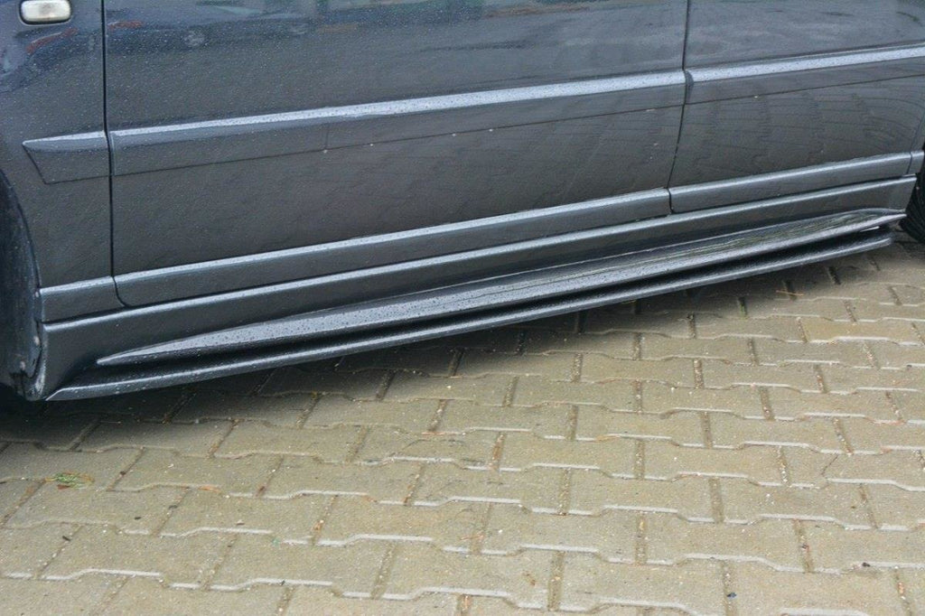 Maxton Design Seitenschweller Ansatz passend für AUDI S4 B5 schwarz Hochglanz