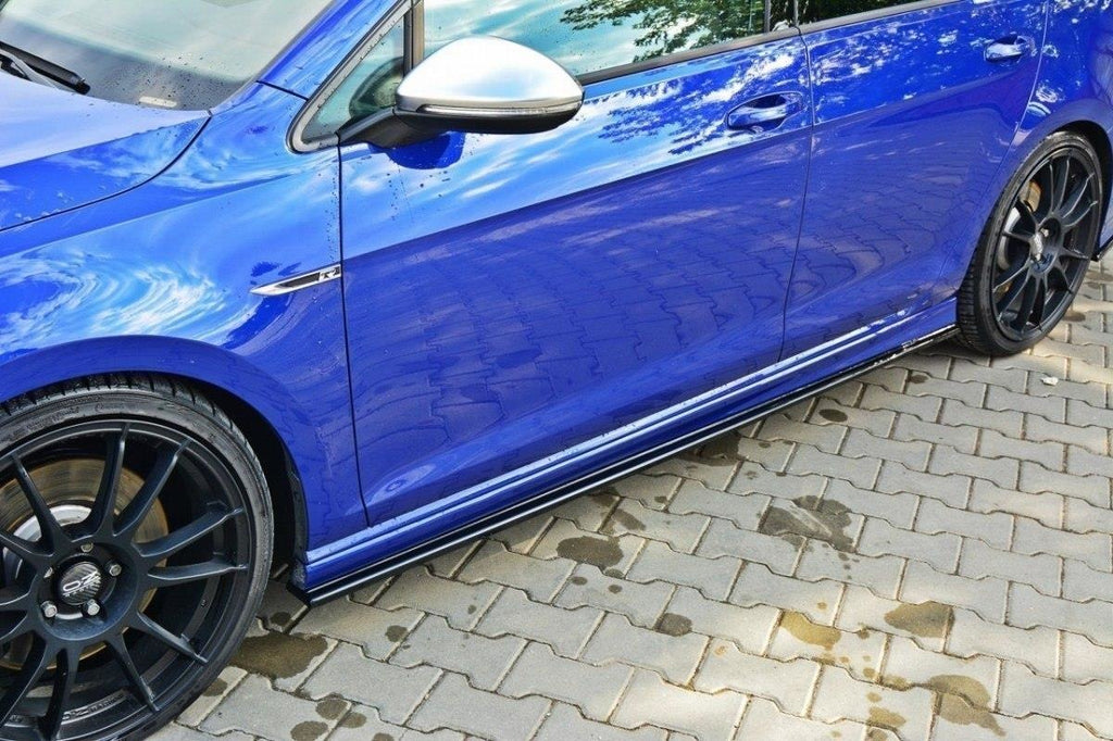 Maxton Design Seitenschweller Ansatz passend für VW GOLF 7 R HATCHBACK & Kombi schwarz Hochglanz