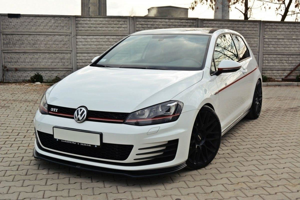 Maxton Design Front Ansatz passend für V.2 VW Golf 7 GTI  schwarz Hochglanz