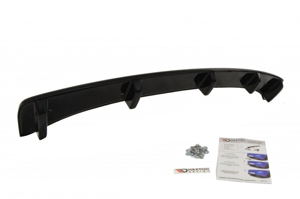 Maxton Design Mittlerer Diffusor Heck Ansatz passend für AUDI A5 S-LINE Facelift DTM LOOK schwarz Hochglanz