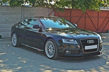 Laden Sie das Bild in den Galerie-Viewer, Maxton Design Seitenschweller Ansatz passend für Audi S5 / A5 / A5 S-Line 8T / 8T FL schwarz Hochglanz