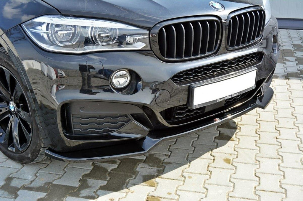 Maxton Design Front Ansatz passend für v.1 BMW X6 F16 M Paket schwarz Hochglanz