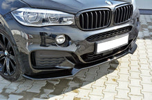 Laden Sie das Bild in den Galerie-Viewer, Maxton Design Front Ansatz passend für v.1 BMW X6 F16 M Paket schwarz Hochglanz