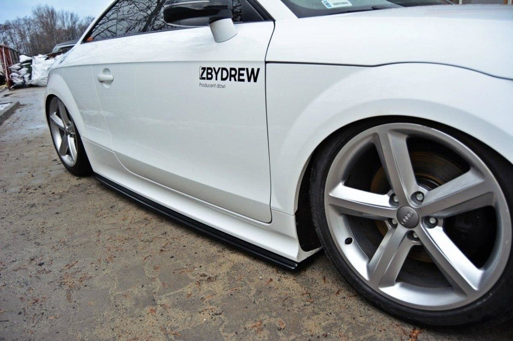 Maxton Design Seitenschweller Ansatz passend für Audi TT RS 8J schwarz Hochglanz