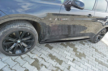 Laden Sie das Bild in den Galerie-Viewer, Maxton Design Seitenschweller Ansatz passend für BMW X6 F16 M Paket schwarz Hochglanz