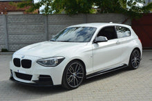 Laden Sie das Bild in den Galerie-Viewer, Maxton Design Seitenschweller Ansatz passend für BMW 1er F20/F21 M-Power  schwarz Hochglanz