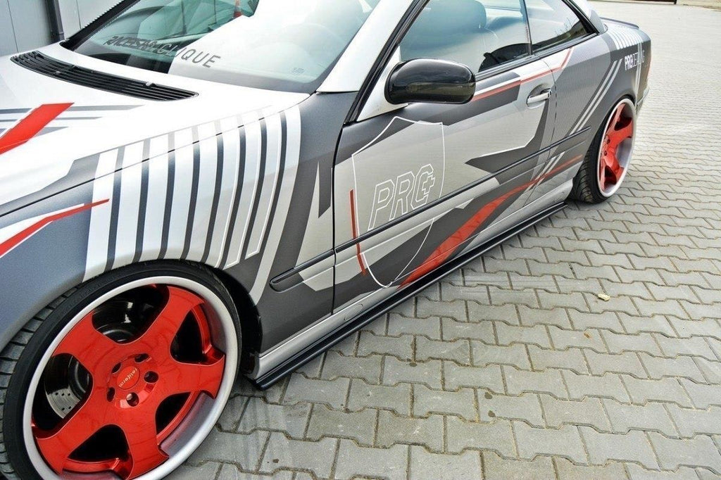 Maxton Design Seitenschweller Ansatz passend für MERCEDES CL-KLASSE C215 schwarz Hochglanz