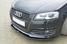 Laden Sie das Bild in den Galerie-Viewer, Maxton Design Front Ansatz passend für V.2 Audi S3 8P FL schwarz Hochglanz
