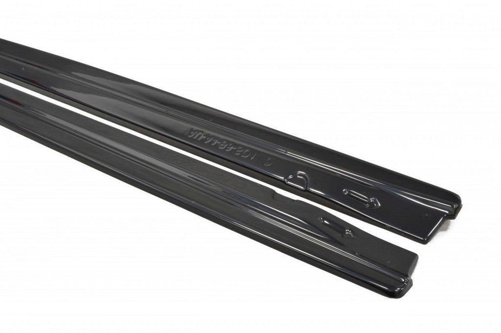 Maxton Design Seitenschweller Ansatz passend für Audi S4 / A4 / A4 S-Line B8 / B8 FL schwarz Hochglanz