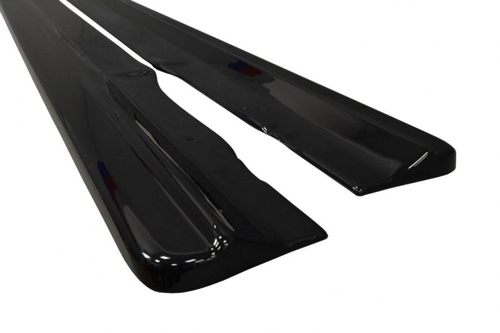 Maxton Design Seitenschweller Ansatz passend für Audi A8 D4 schwarz Hochglanz