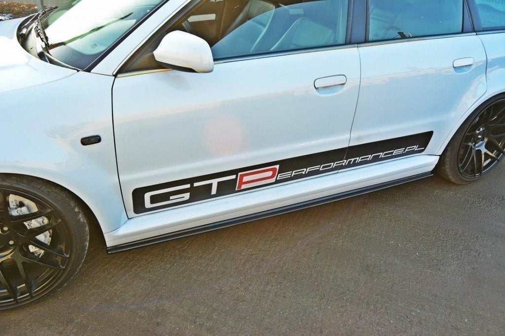 Maxton Design Seitenschweller Ansatz passend für AUDI RS4 B5 schwarz Hochglanz