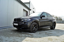 Laden Sie das Bild in den Galerie-Viewer, Maxton Design Seitenschweller Ansatz passend für BMW X6 F16 M Paket schwarz Hochglanz