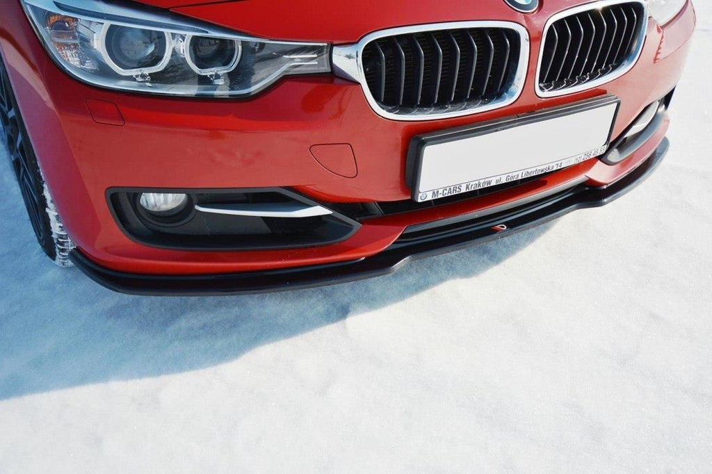 Maxton Design Front Ansatz passend für V.1 BMW 3er F30 schwarz Hochglanz
