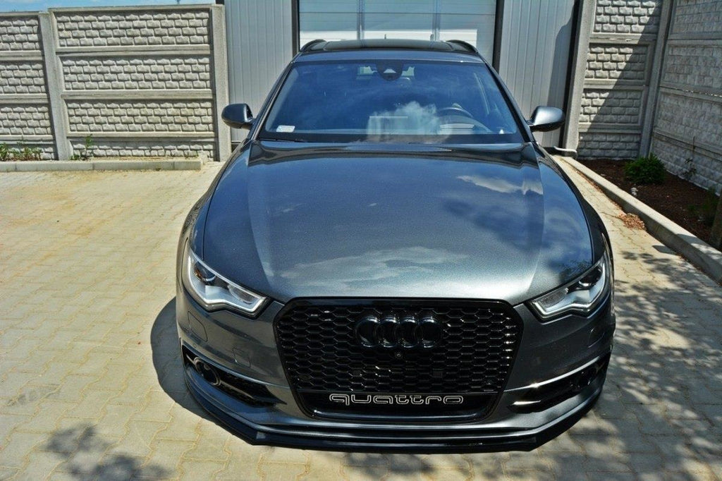 Maxton Design Front Ansatz passend für V.2 Audi S6 / A6 S-Line C7 schwarz Hochglanz