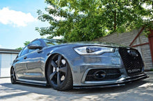 Laden Sie das Bild in den Galerie-Viewer, Maxton Design Seitenschweller Ansatz passend für Audi S6 / A6 S-Line C7  schwarz Hochglanz
