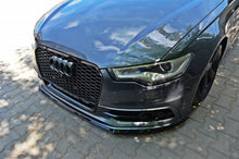 Laden Sie das Bild in den Galerie-Viewer, Maxton Design Front Ansatz passend für V.2 Audi S6 / A6 S-Line C7 schwarz Hochglanz