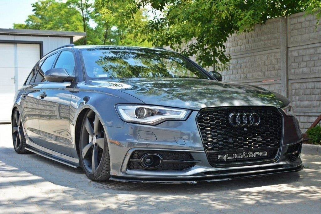 Maxton Design Front Ansatz passend für V.1 Audi S6 / A6 S-Line C7 schwarz Hochglanz