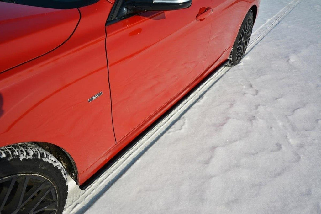 Maxton Design Seitenschweller Ansatz passend für BMW 3er F30 schwarz Hochglanz