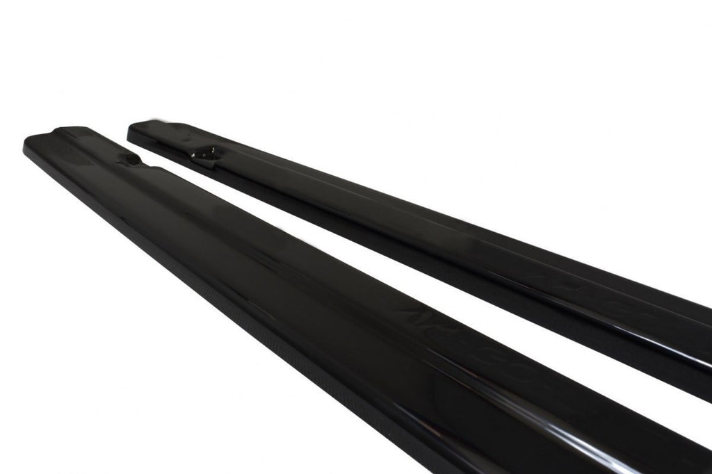 Maxton Design Seitenschweller Ansatz passend für VW GOLF 7 GTI PREFACE/FACELIFT (breit) schwarz Hochglanz